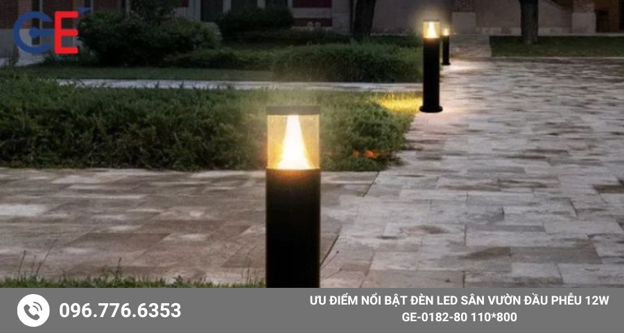 Ưu điểm nổi bật đèn LED sân vườn đầu phễu 12W GE-0182-80