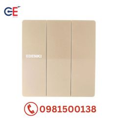 Bộ 3 công tắc Edenki Elegant Golden 1 chiều