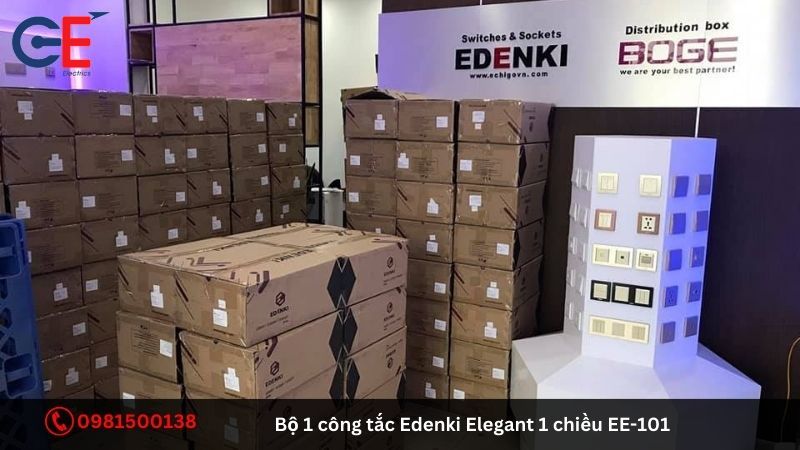 Các bước lắp đặt bộ 1 công tắc Edenki Elegant 1 chiều