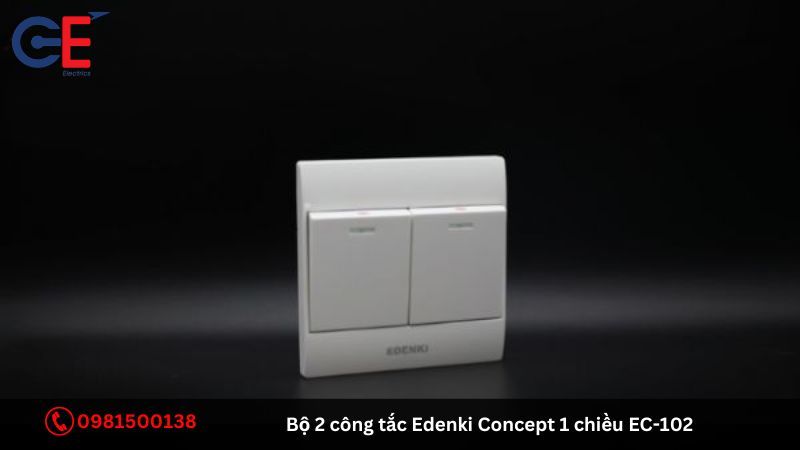 Các lưu ý khi sử dụng bộ 2 công tắc Edenki Concept 1 chiều EC-102