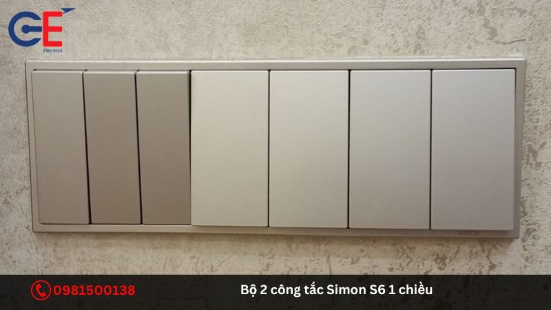 Cách lắp đặt bộ 2 công tắc Simon S6 1 chiều