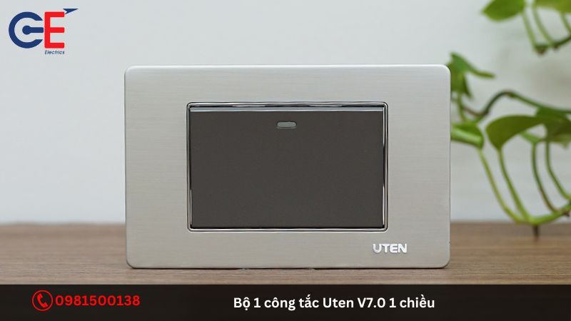 Cấu tạo của bộ 1 công tắc Uten V7.0 1 chiều 