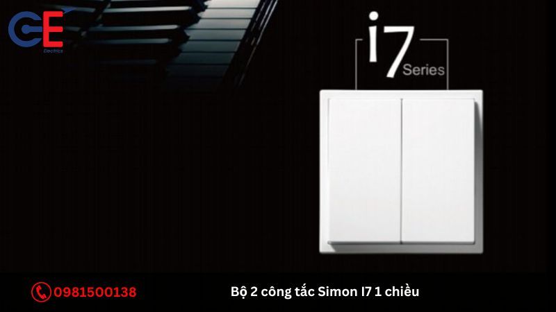 Cấu tạo về bộ 2 công tắc Simon I7 1 chiều