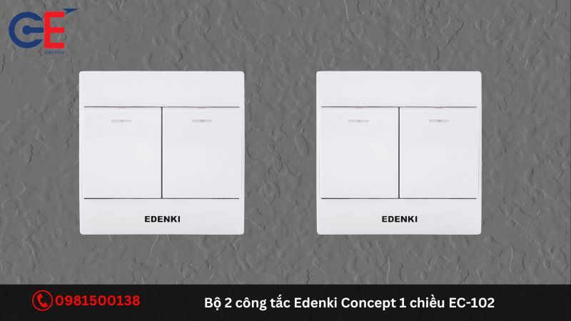 Công dụng của bộ 2 công tắc Edenki Concept 1 chiều