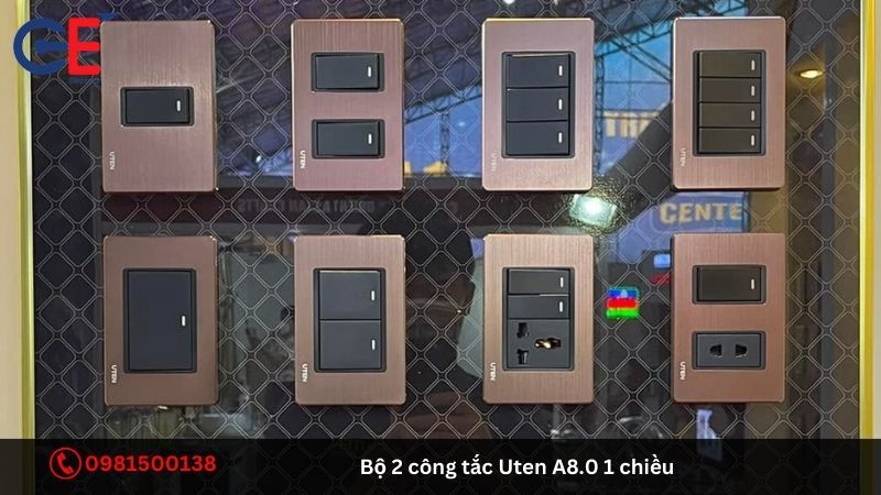 Công dụng của bộ 3 công tắc Uten A8.0 1 chiều