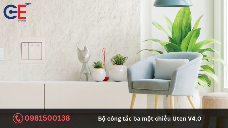 Công dụng của bộ 3 công tắc Uten V4.0 1 chiều