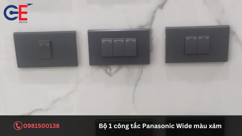 Đặc điểm nổi bật của bộ 1 công tắc Panasonic Wide màu xám