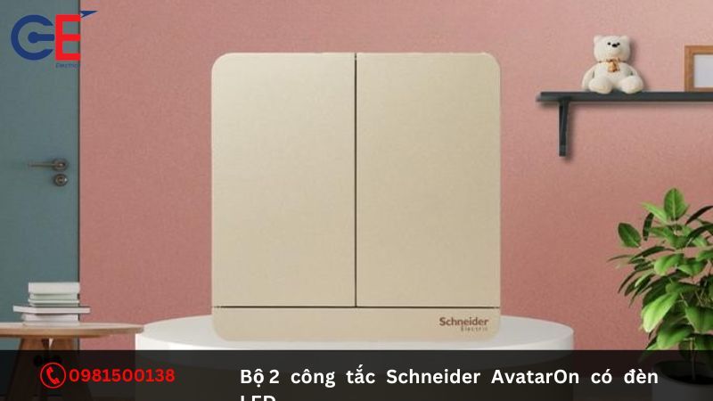 Đặc điểm của bộ 2 công tắc Schneider AvatarOn có đèn LED