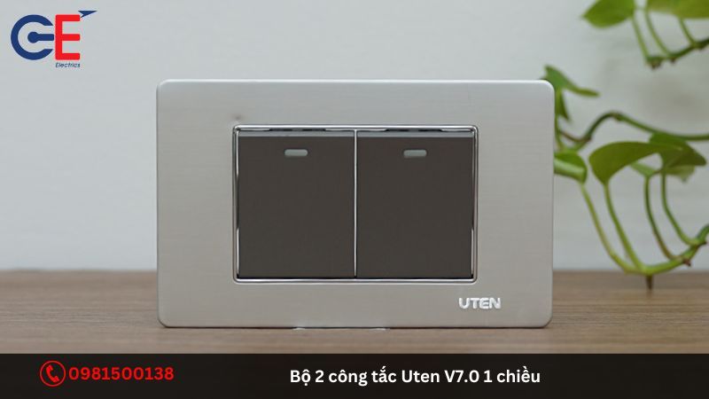 Đặc điểm của bộ 2 công tắc Uten V7.0 1 chiều 