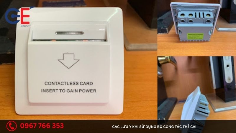 Các lưu ý khi sử dụng bộ công tắc thẻ cài