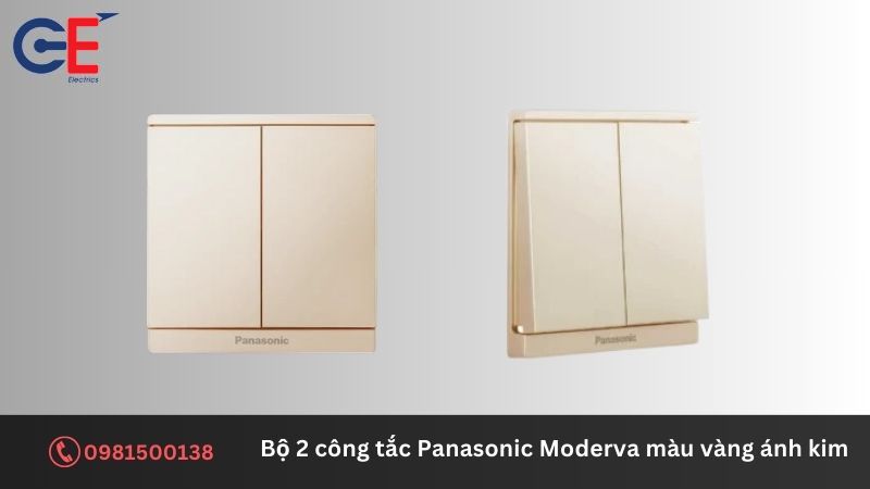 Tính năng của bộ 2 công tắc Panasonic Moderva màu vàng ánh kim