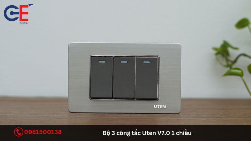 Tính năng của bộ 3 công tắc Uten V7.0 1 chiều