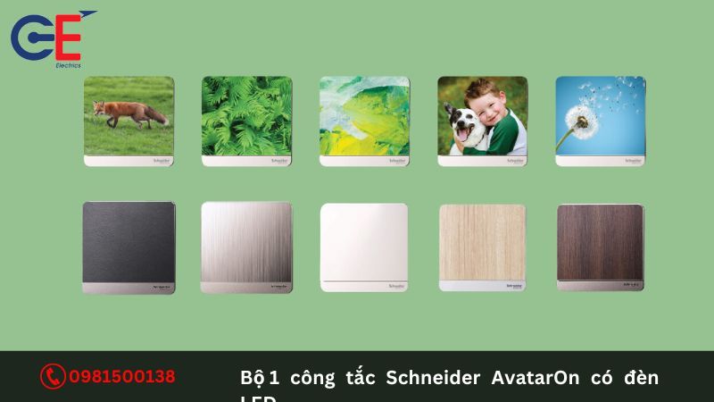 Ứng dụng của bộ 1 công tắc Schneider AvatarOn có đèn LED