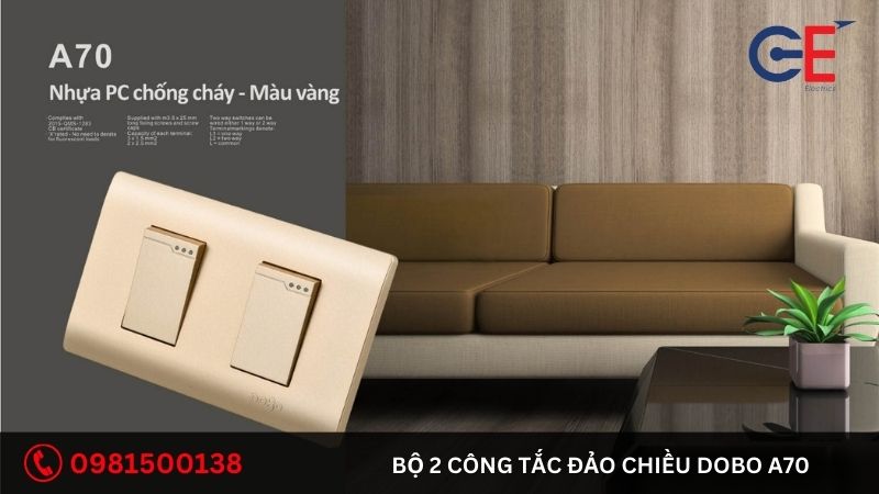 Ứng dụng của bộ 2 công tắc đảo chiều Dobo A70