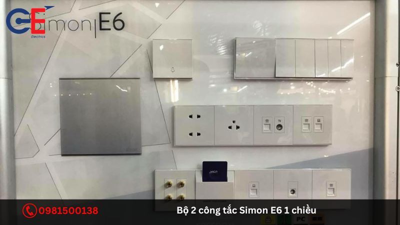 Ứng dụng của bộ 2 công tắc Simon E6 1 chiều