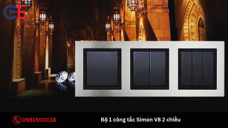 Ứng dụng của bộ 1 công tắc Simon V8 2 chiều