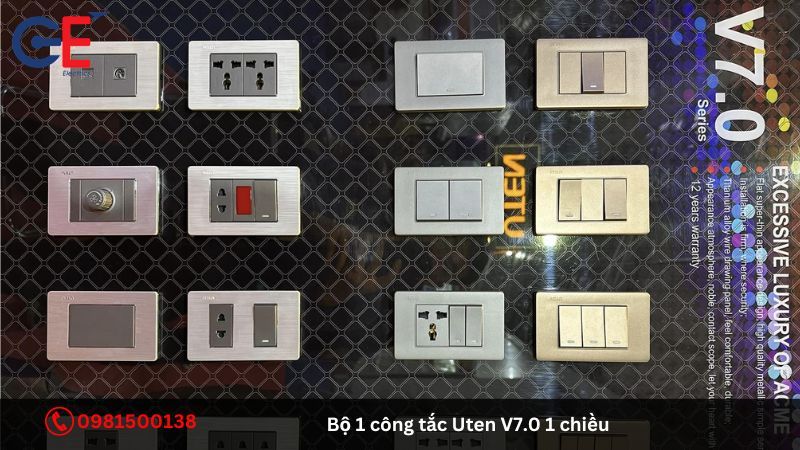 Ưu điểm nổi bật của bộ 1 công tắc Uten V7.0 1 chiều 