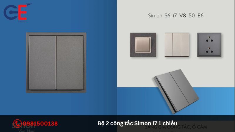 Ưu điểm về bộ 2 công tắc Simon I7 1 chiều