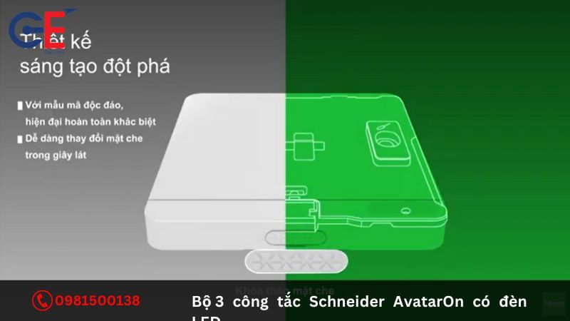 Ưu điểm và nhược điểm của bộ 3 công tắc Schneider AvatarOn có đèn LED