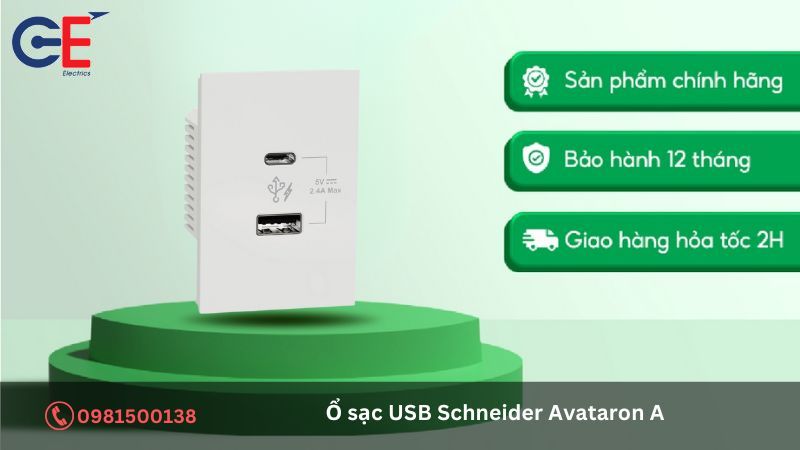 Ưu điểm của ổ sạc USB Schneider Avataron A